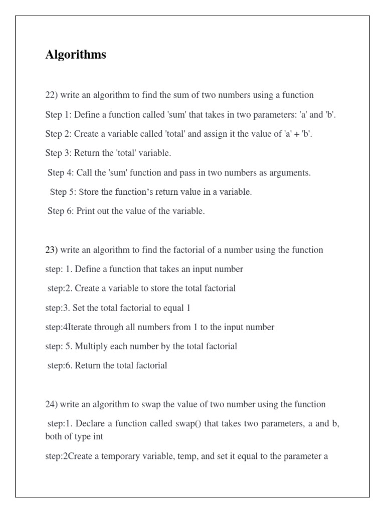 Algorithms | PDF