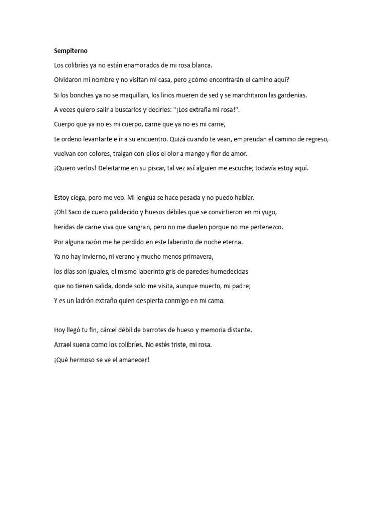 Sempiterno Poema | PDF