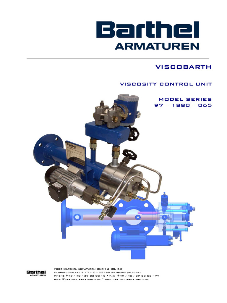 Viscobarth Viscosity Control Unit Overview | PDF | Viscosity | Fuel Oil