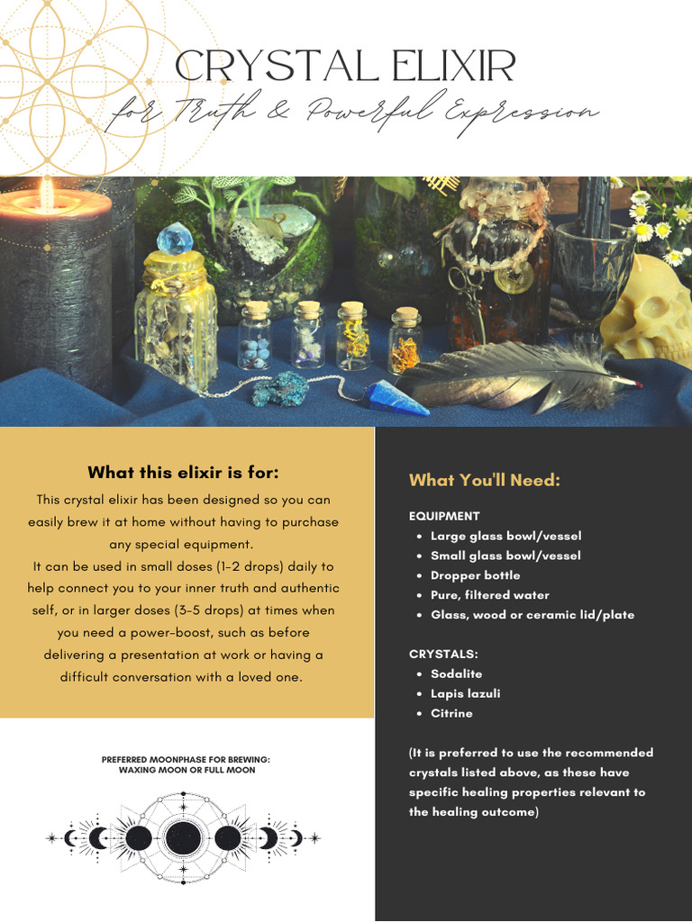 Crystal Elixir For Truth - (C) Evolve Healing Institute | PDF