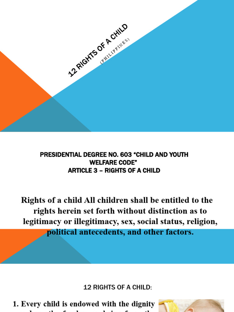 12 Rights of Children in the Philippines | PDF | Behavioural Sciences