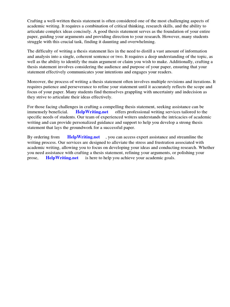 How can you make a good thesis statement pdf essays thesis