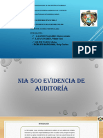 Evidencia de Auditoría Nia 500