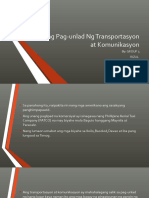 Ang Pag-Unlad NG Transportasyon at Komunikasyon