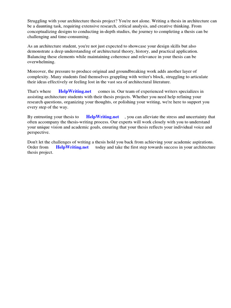 Architecture Student Thesis Projects | PDF | Thesis | Thought