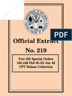 158th Field Artillery Official Extract No. 219