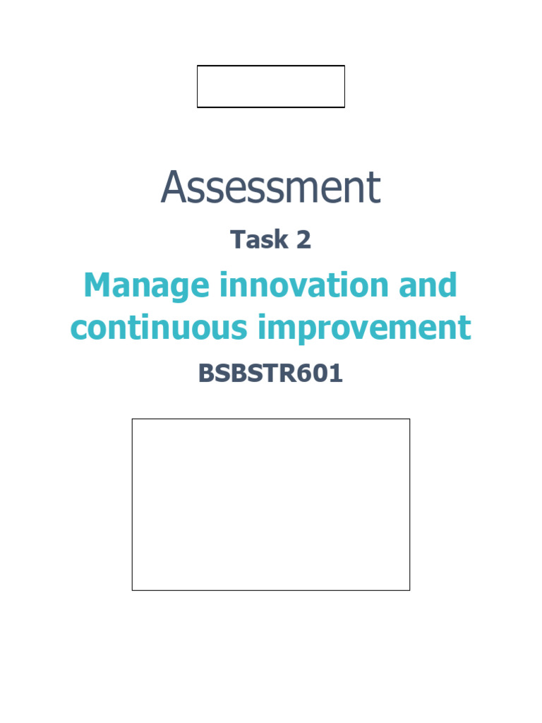 Continuous Improvement Assessment Report | PDF | Supply Chain | Innovation