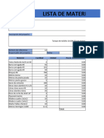 Lista de Materiales Angari