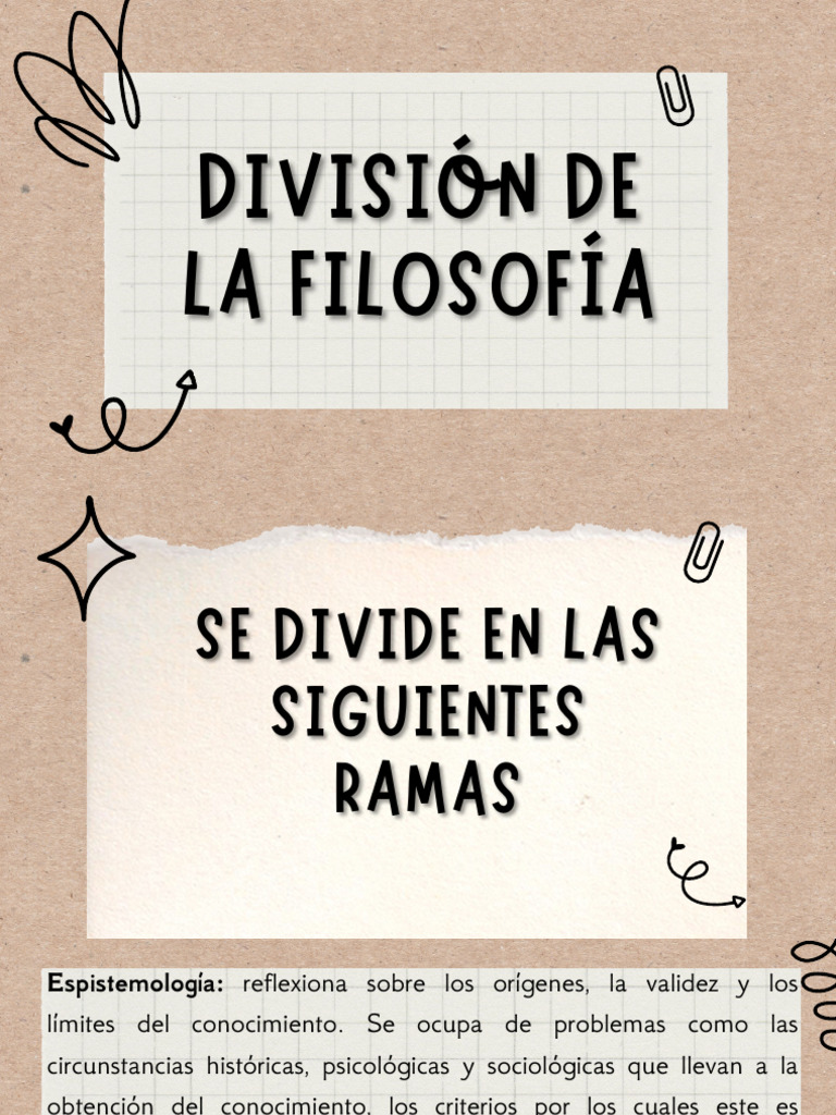 División De La Filosofia Pdf