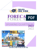 Forecast IELTS Speaking Quý 1 - 2022