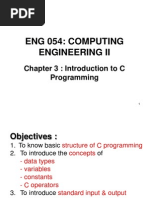 Chapter 3 - Introduction To C