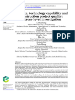 Big Data - Technology Capability and Construction Project Quality - A Cross-Level Investigation