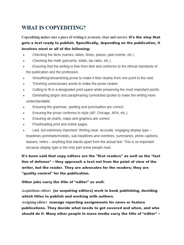 What is news copyediting pdf