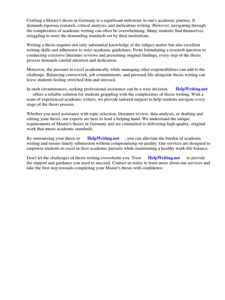 Master Thesis Germany Pdf Thesis Doctor Of Philosophy