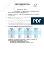 Error Correction Schemes - Worksheet 2E