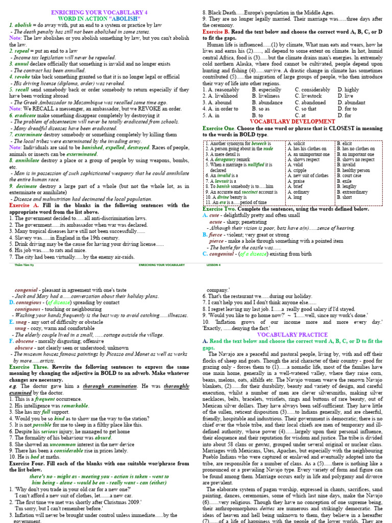 Enriching Your Vocabulary 4 Pdf