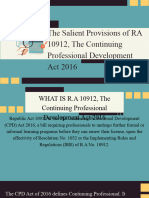 The Salient Provision of RA 10912 The CPD Act of 2016 Number of CPD Units Required