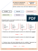 Sınıf 11. Etkinlik - Karışımların Ayrıştırılması