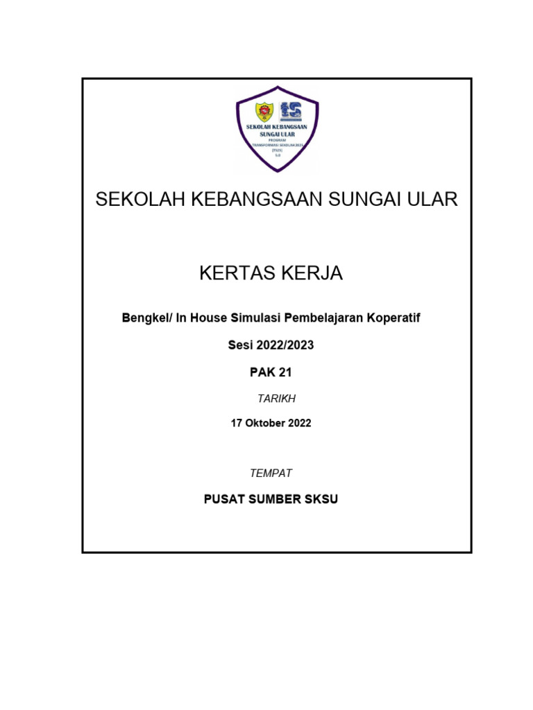 PAK 21 di Sekolah Kebangsaan Sungai Ular | PDF