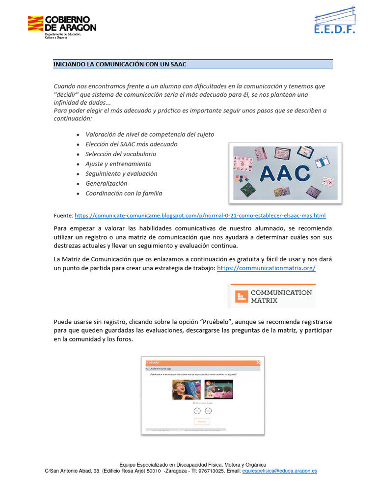 Guía para Implementar SAAC en Educación | PDF | Comunicación | Invalidez