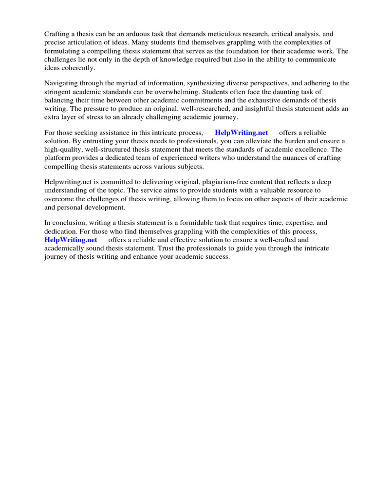 General Thesis Statement Examples | Download Free PDF | Essays | Thesis