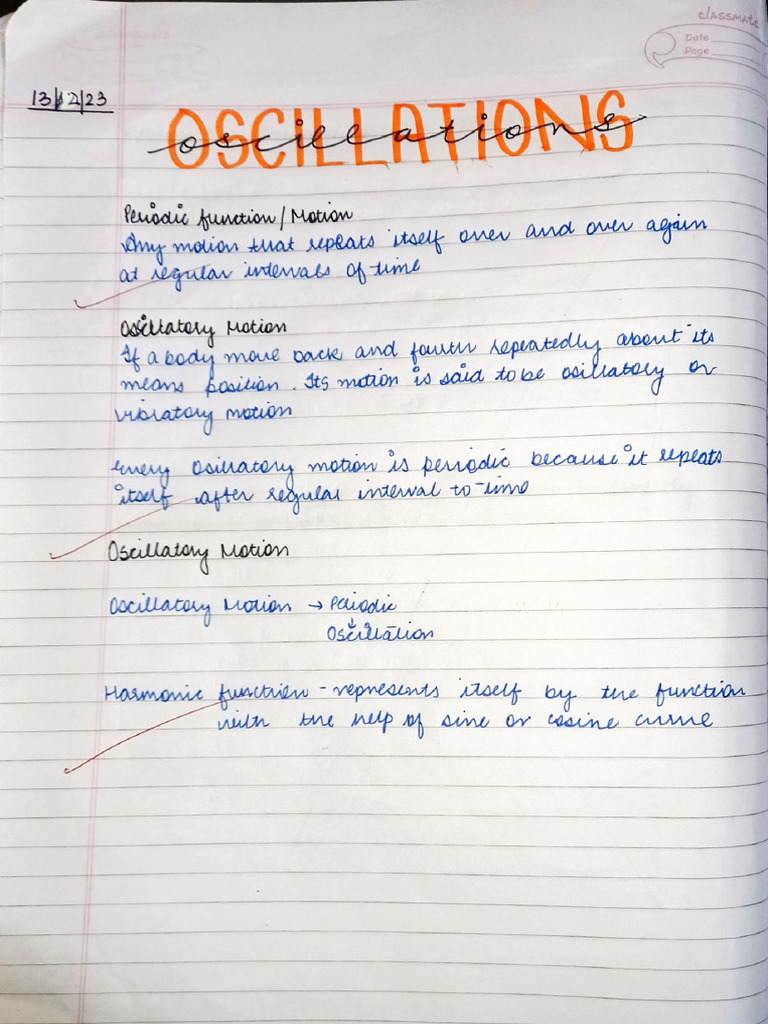 Oscillation Pdf