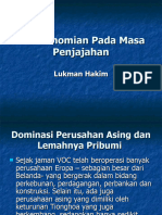 Perekonomian Pada Masa Penjajahan