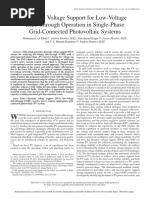 Dynamic Voltage Support For Low-Voltage Ride-Through Operation in Single-Phase Grid-Connected Photovoltaic Systems