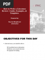 Chapter 3 - How To Write A Literature Review Guide, Examples, & Templates