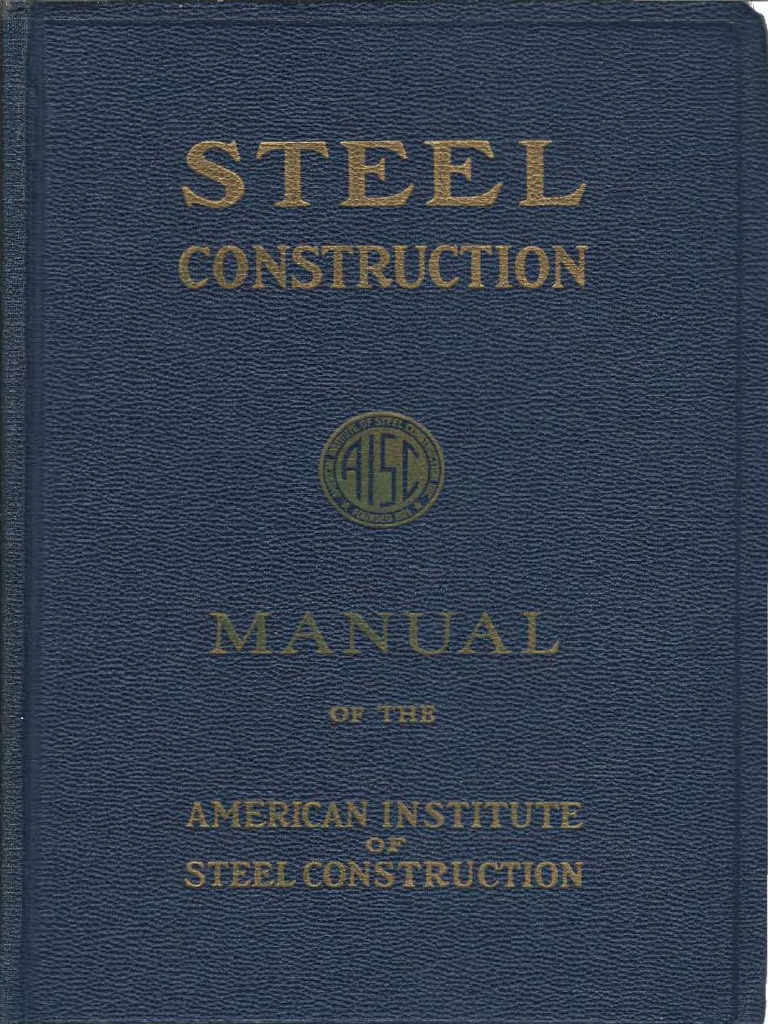 AISC 5th Ed. Manual | PDF | Building Materials | Secondary Sector Of ...