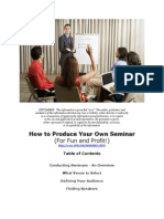 How To Make Money With Conducting Seminars