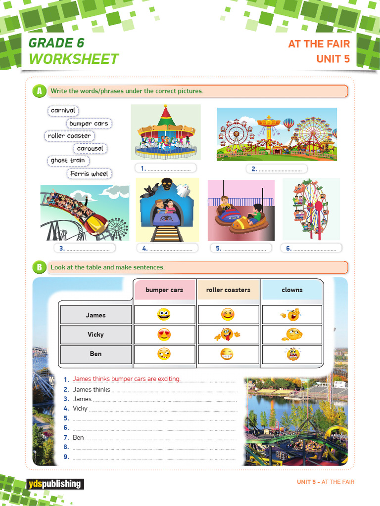 Grade 6 Online Worksheet Unit 5 | PDF