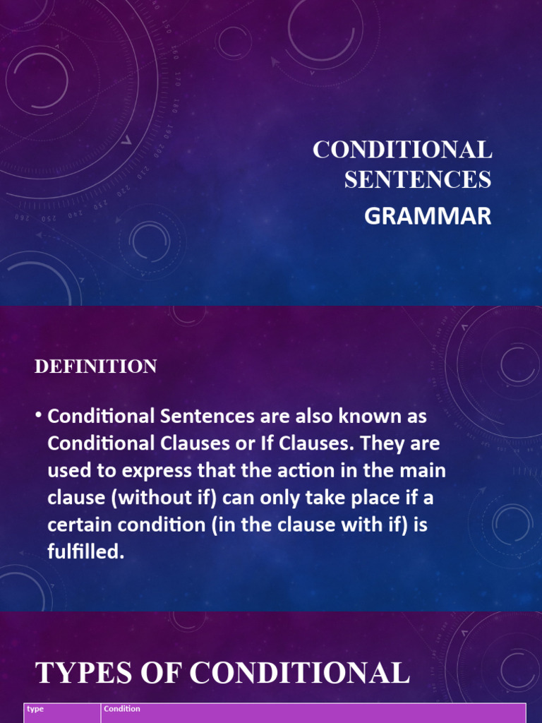 Conditional Sentences | PDF
