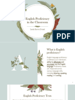 English Proficiency in The Classroom