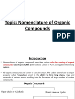 Nomenclature and H Bonding