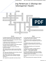 KJ Teka Teki Silang Pertemuan 2 (Ekologi Dan Keanekaragaman Hayati) - Crossword Labs