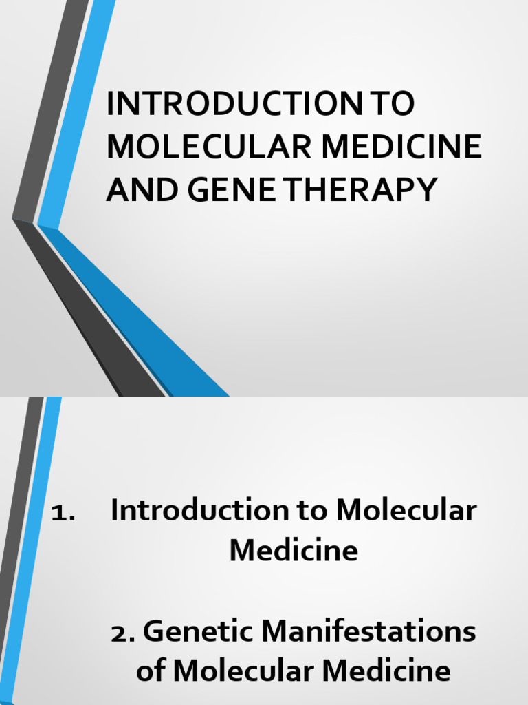 Introduction To Molecular Medicine and Gene Therapy | PDF
