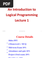 An Introduction To Logical Programming