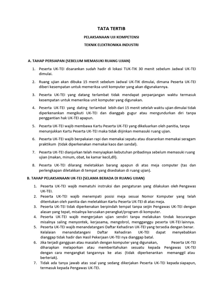 Tata Tertib Ukk | PDF