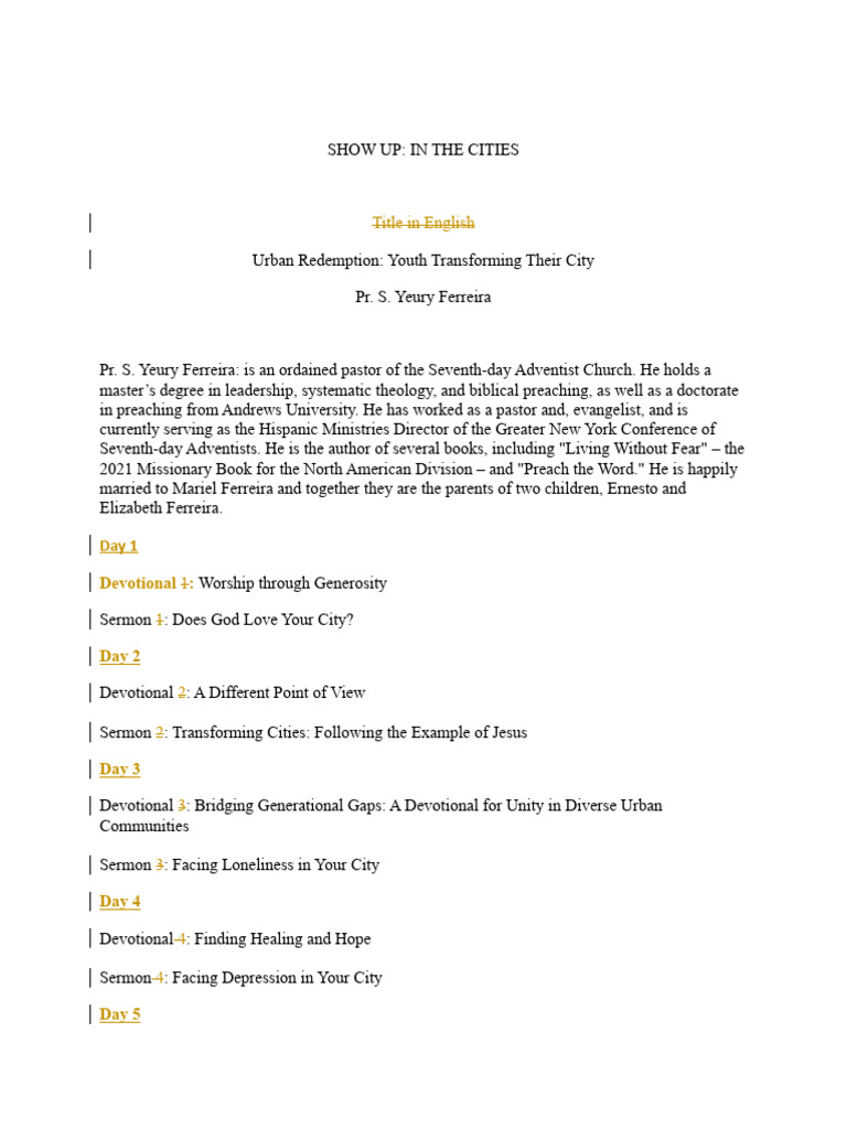 Youth Prayer Week 2024 With Devotionals Download Free PDF