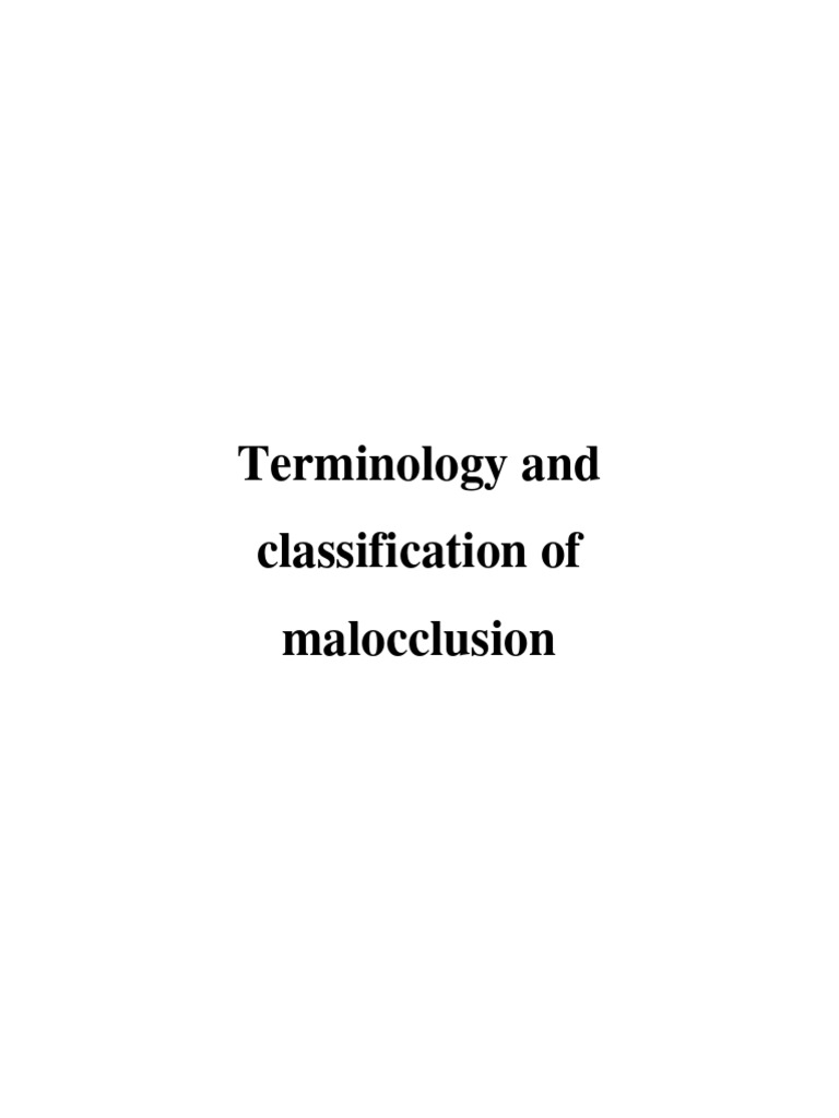 05terminology and Classification Done | PDF
