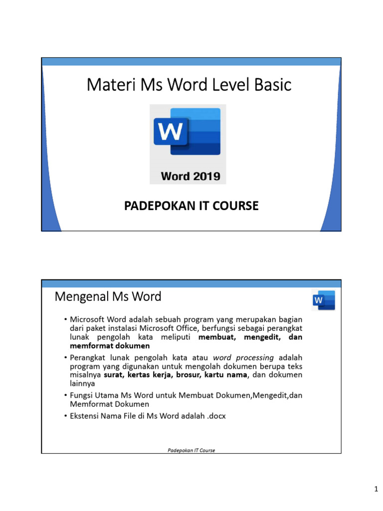 Modul Ms Word 2019 | PDF