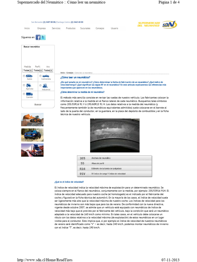Cómo leer un neumático correctamente | PDF | Neumático | Coche