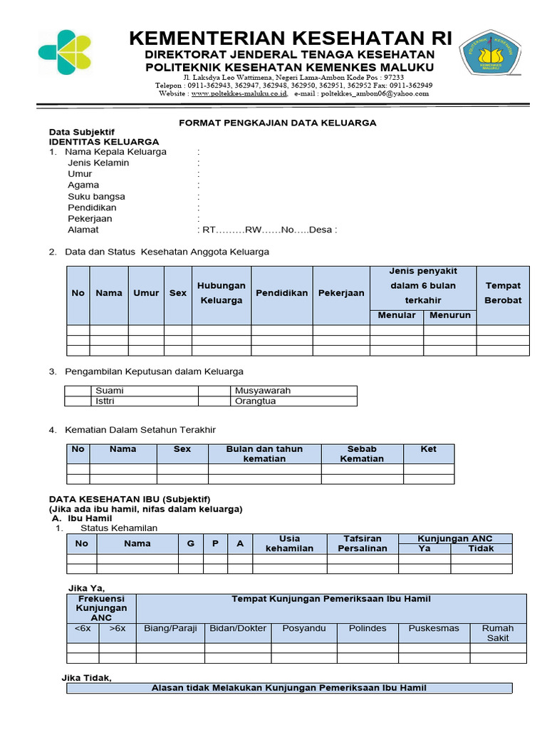 Format Pengkajian PKL 2023 | PDF