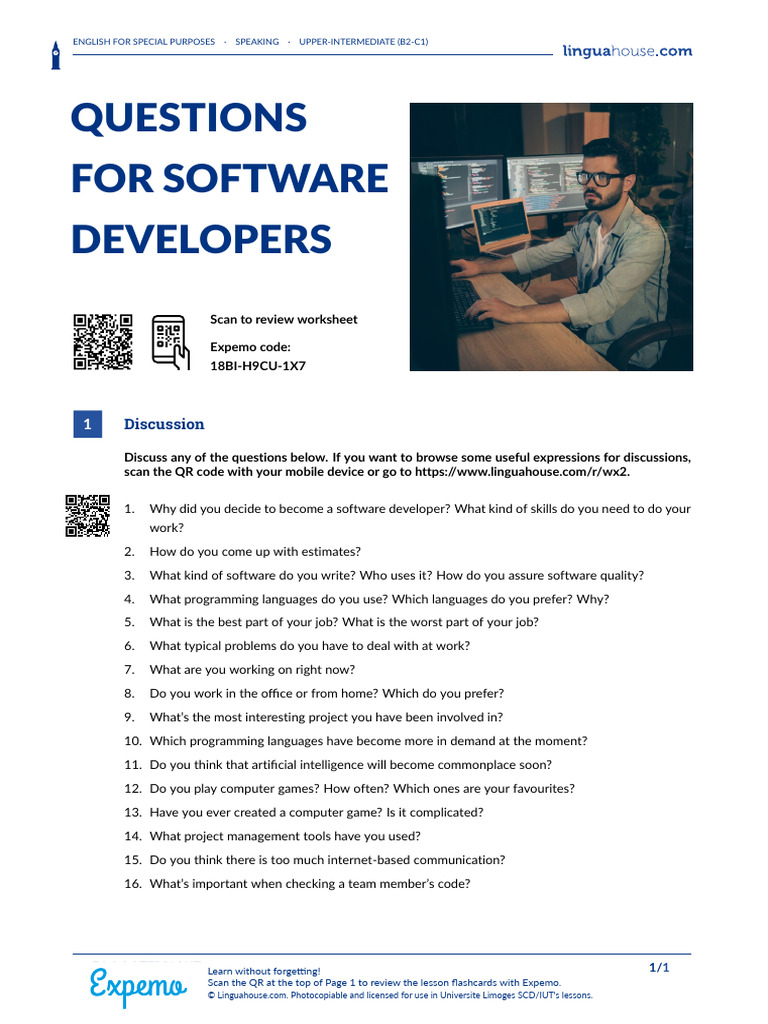 Questions for Software Developers | PDF | Computer Programming | Software