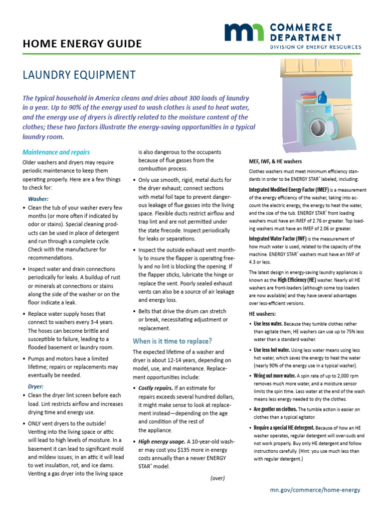 Laundry Equipment PDF