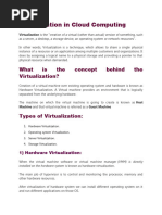 Virtualization in Cloud Computing Unit IV