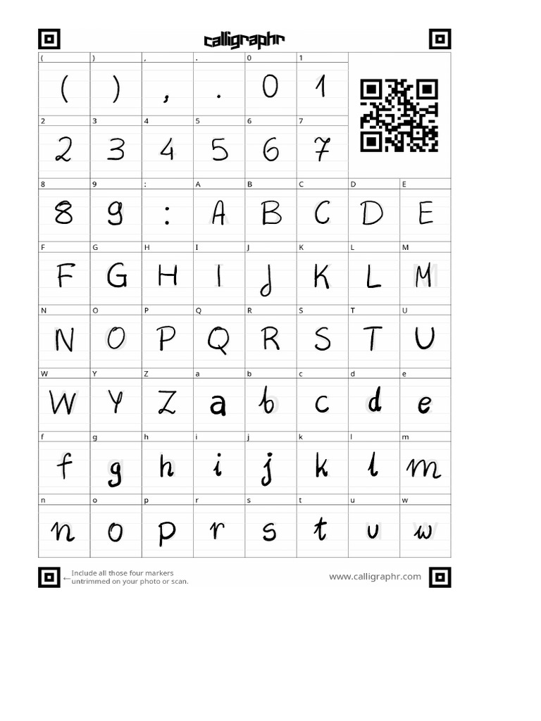 Calligraphr Template | PDF
