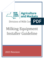 Milking Equipment Installer Guideline