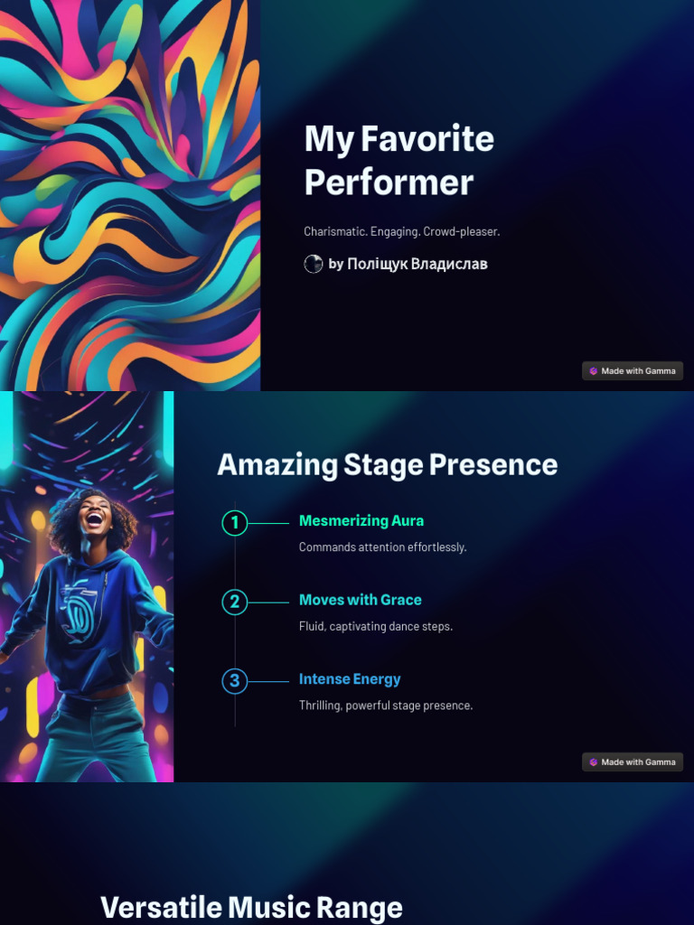 My Favorite Performer: Charismatic. Engaging. Crowd-Pleaser | PDF